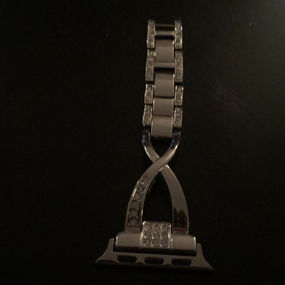 Apple Watch silver rhinestone strap